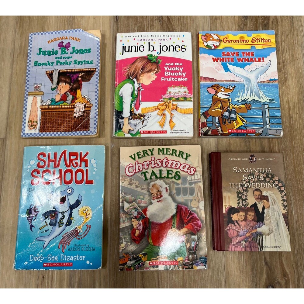 Kids Childrens 6 Book Bundle Lot - Scholastic Junie B Jones Bundles Lots